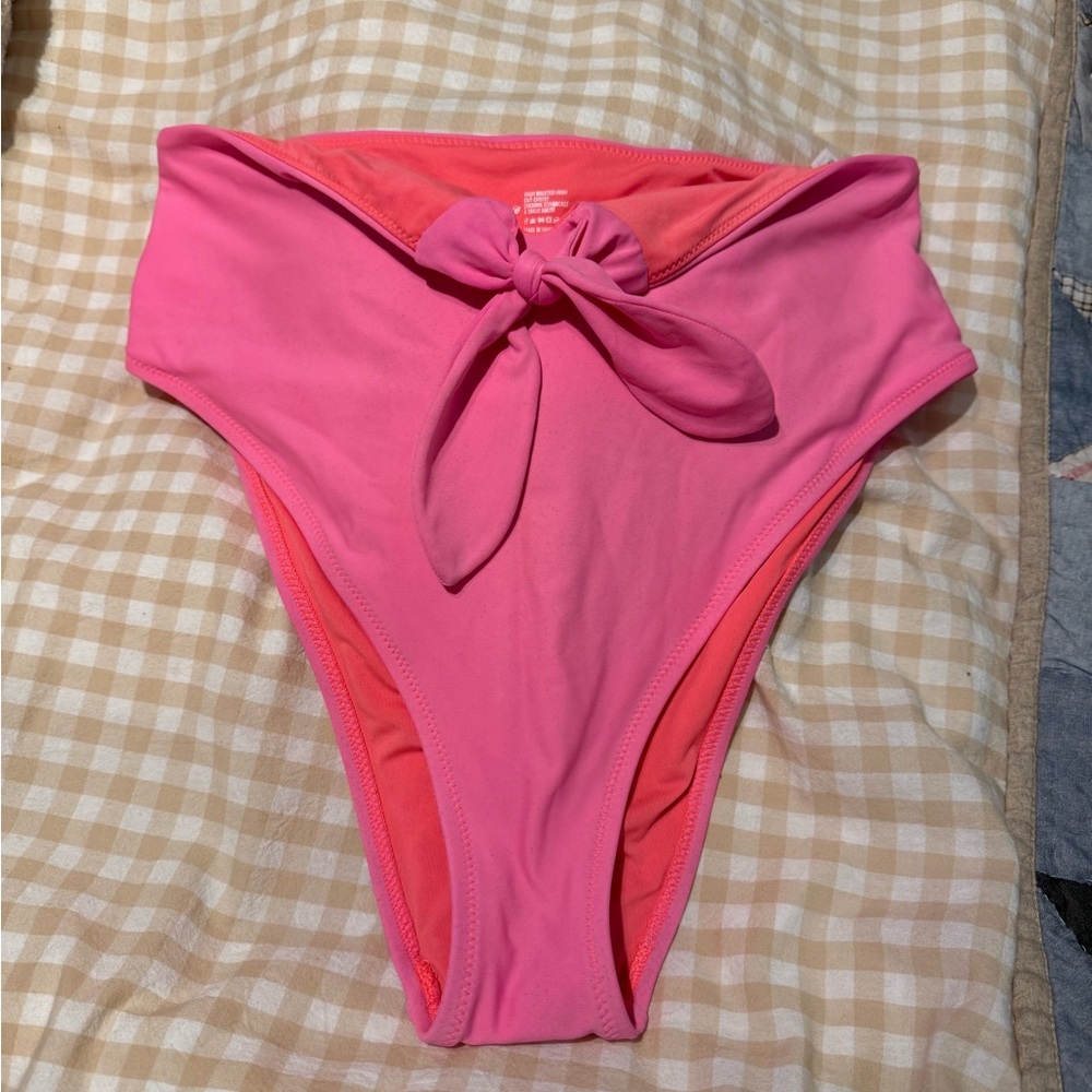 Aerie Coral High-Waisted Bikini Bottom
